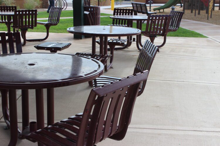 public site benches and tables