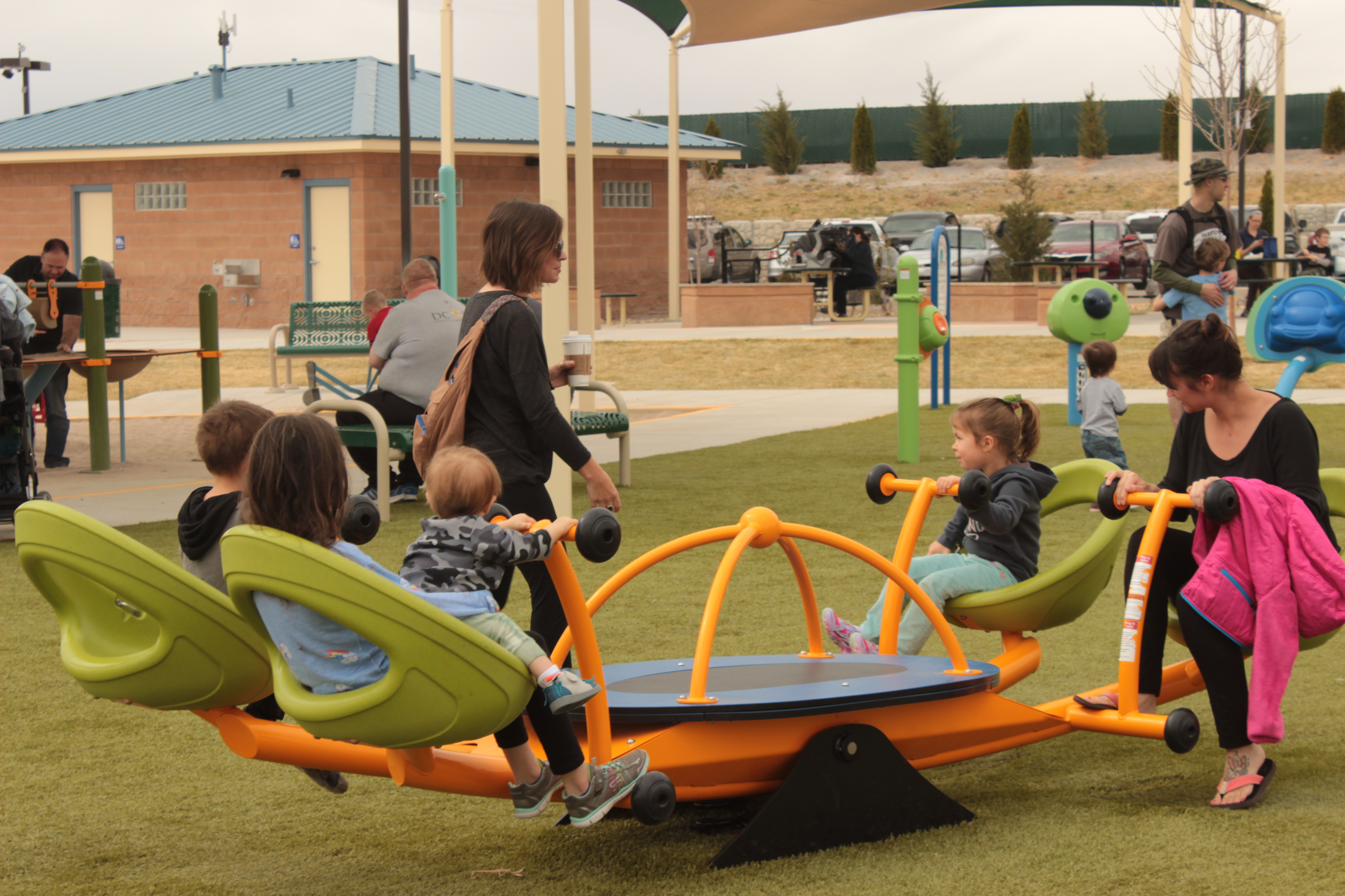 Kids Playing at new Playground