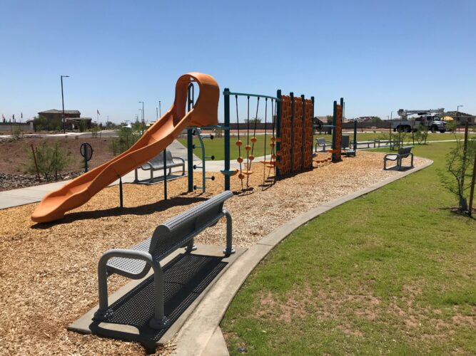 yellow slide and play structure