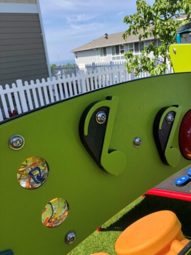 music notes on playground equipment