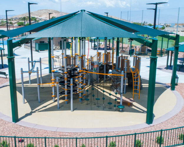 shade structure at Highland Sports Park