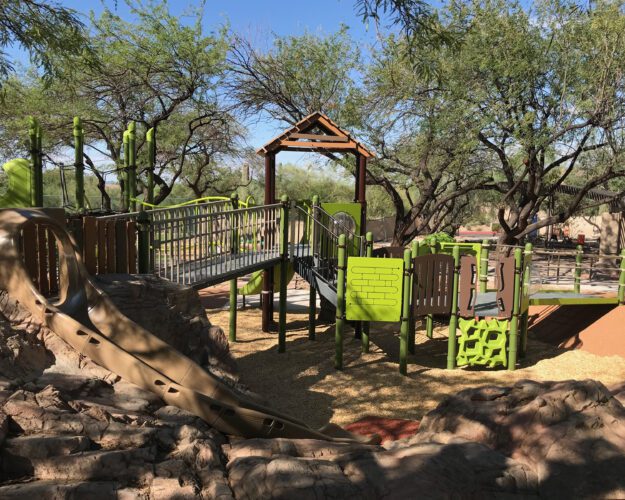 bridge leading to main playground