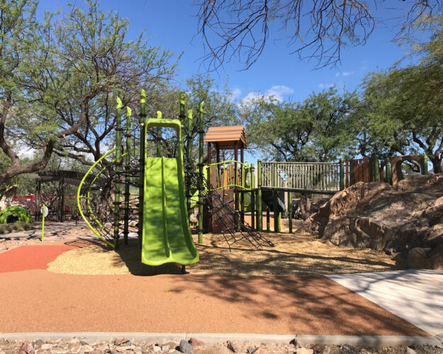 slides on playground
