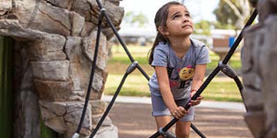 Little girl on playground