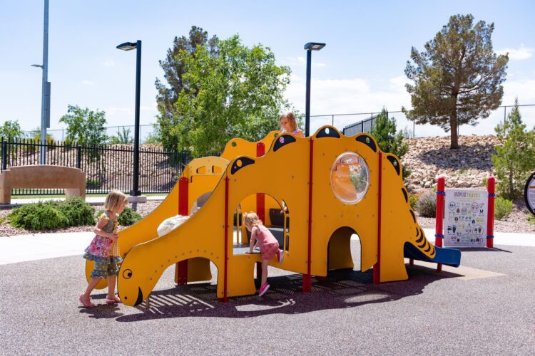 yellow dinosaur play equipment in Las Vegas, NV