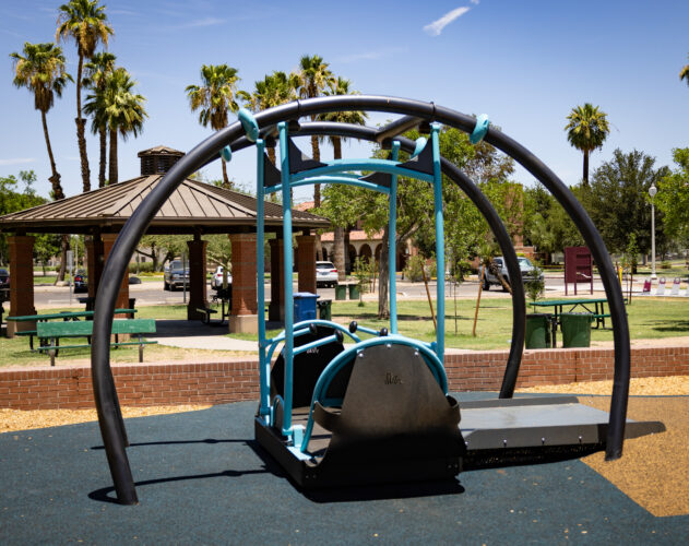 accessible swing set at Encanto park