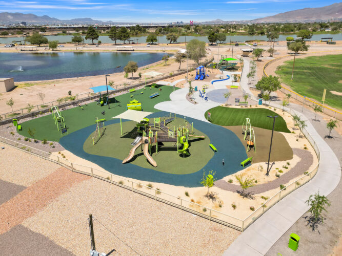 colorful playground at Ascarate Park in El Paso, TX