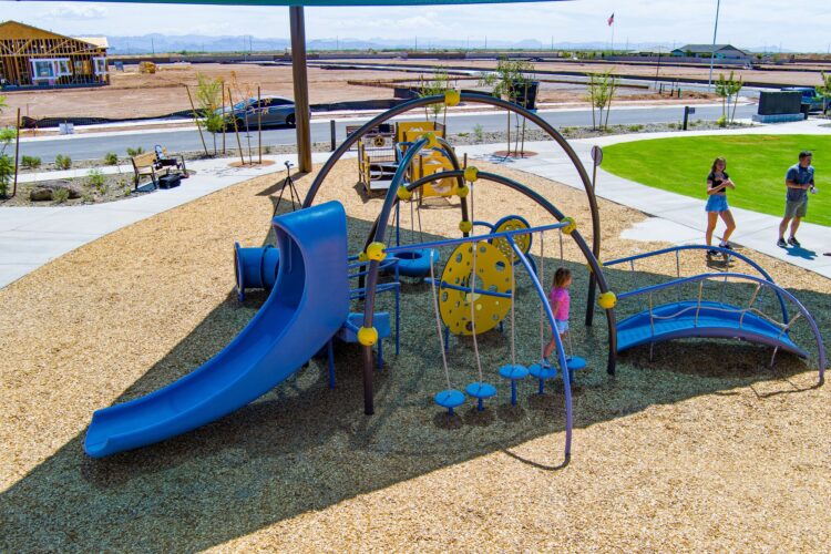kids walking on playground