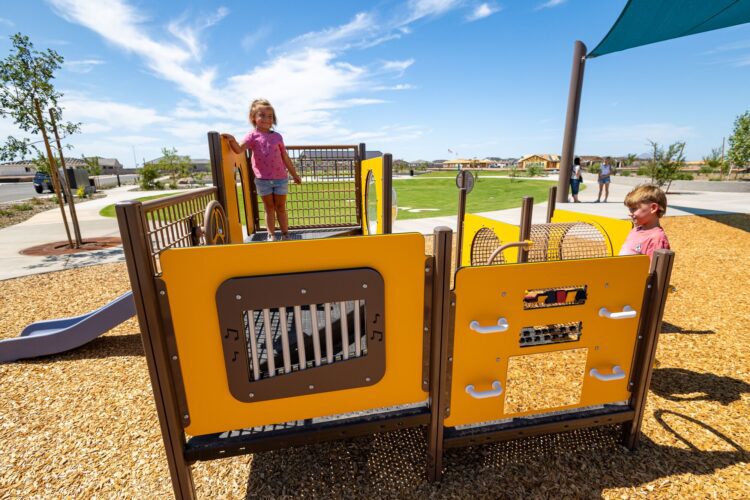 kids playing on playground