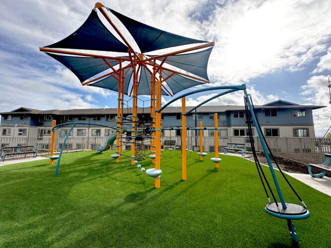 playground equipment at Kaulana Mahina Apartments