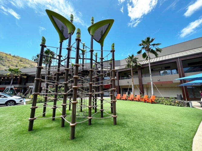 playground equipment at Manoa Marketplace
