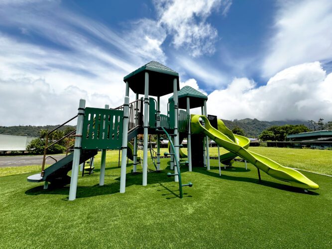 playground equipment at Nu'uanu Elementary School