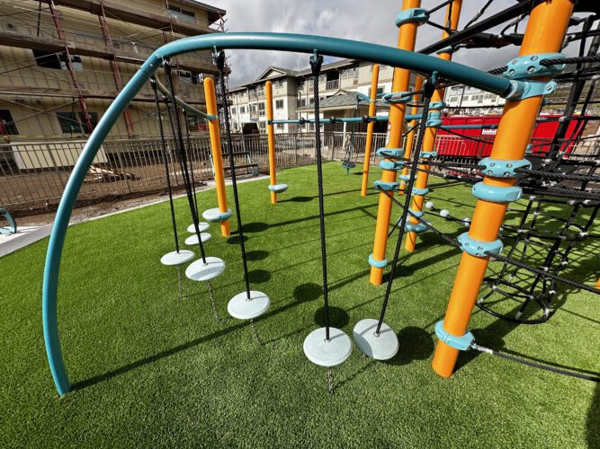 playground equipment at Kaulana Mahina Apartments