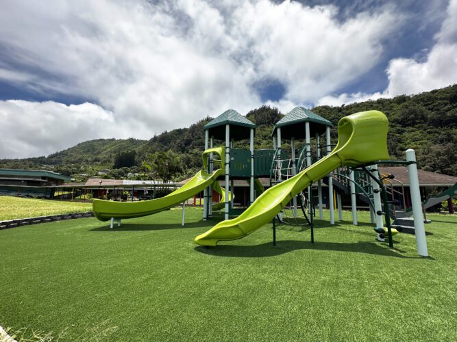 Playground equipment at Nu'uanu Elementary School