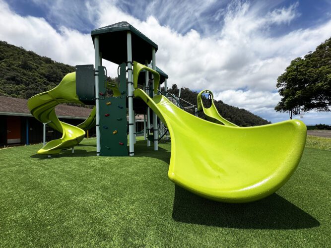 Playground equipment at Nu'uanu Elementary School