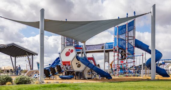Colorful, commercial playground equipment in Apache Junction, AZ