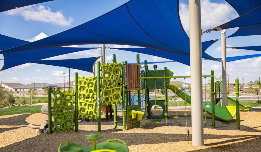 shade covering a colorful playground in Gilbert, AZ