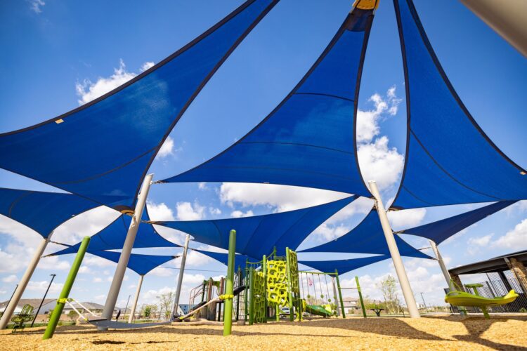 Shade covering colorful playground in Gilbert, AZ