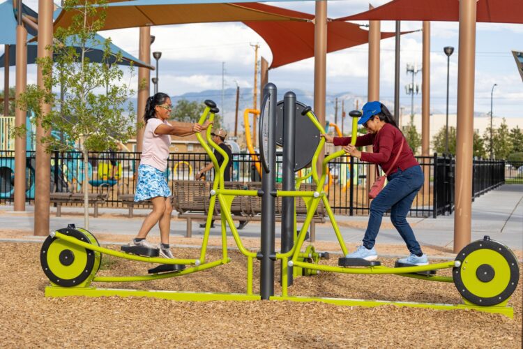 Outdoor Fitness Equipment at Wells Park, Albuquerque, NM